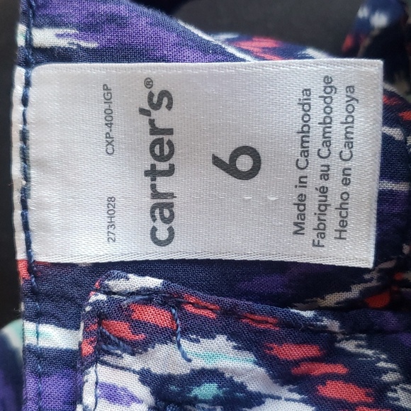 Carter's girl's sleeveless shirt size 6 π¬ - Picture 4 of 5